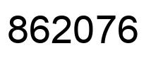Number 862076 black image