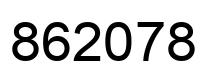 Number 862078 black image