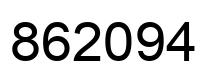 Number 862094 black image