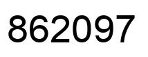 Number 862097 black image