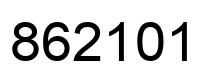 Number 862101 black image