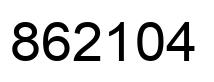 Number 862104 black image