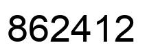 Number 862412 black image