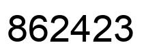 Number 862423 black image