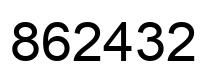 Number 862432 black image