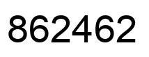 Number 862462 black image