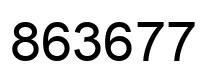 Number 863677 black image