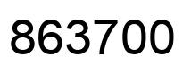 Número 863700 imagen negro