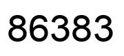 Number 86383 black image