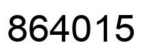 Number 864015 black image