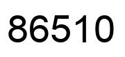 Number 86510 black image