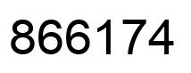 Number 866174 black image