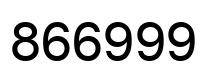 Number 866999 black image