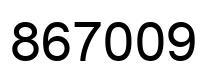 Number 867009 black image