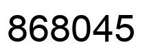 Number 868045 black image