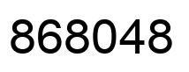 Number 868048 black image