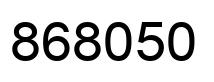 Number 868050 black image