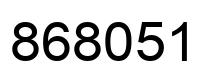 Number 868051 black image