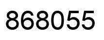 Number 868055 black image