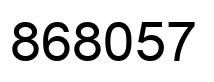 Number 868057 black image