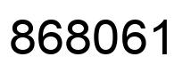 Number 868061 black image