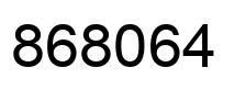 Number 868064 black image