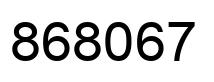 Number 868067 black image