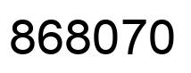 Number 868070 black image