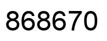 Número 868670 imagen negro