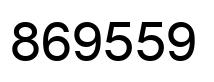 Number 869559 black image