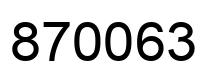 Número 870063 imagen negro