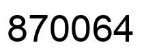Número 870064 imagen negro