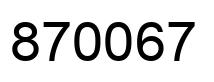 Número 870067 imagen negro