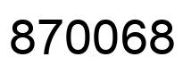 Número 870068 imagen negro