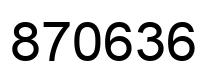 Number 870636 black image