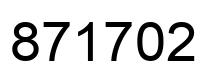 Number 871702 black image