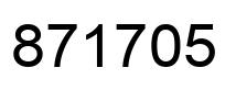 Number 871705 black image