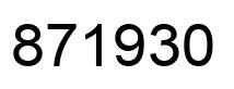 Number 871930 black image