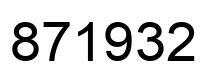 Number 871932 black image
