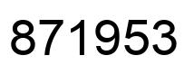 Number 871953 black image