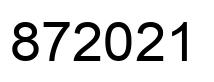 Number 872021 black image