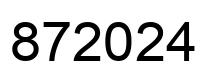 Number 872024 black image