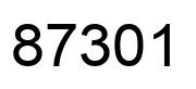 Number 87301 black image