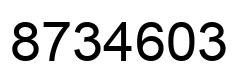 Número 8734603 imagen negro