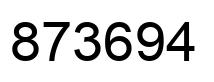 Número 873694 imagen negro