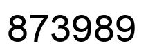 Número 873989 imagen negro