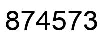 Number 874573 black image
