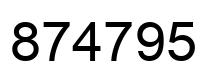 Number 874795 black image