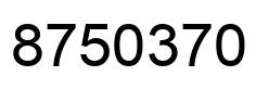 Number 8750370 black image