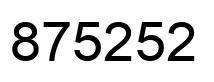 Number 875252 black image